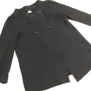 JCREW Navy 3/4 Sleeve Double Breasted Sweater Coat